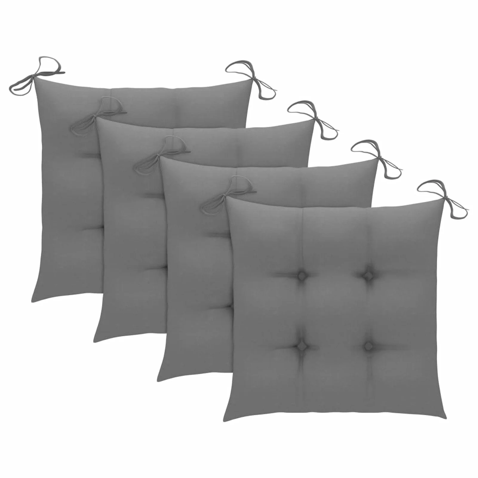 

Chair Cushions 4 pcs Gray 19.7x19.7"x2.8" Fabric"
