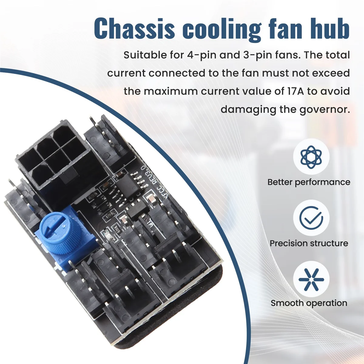 3-контактный 4-контактный адаптер вентилятора ШИМ Корпус ПК Охлаждающий