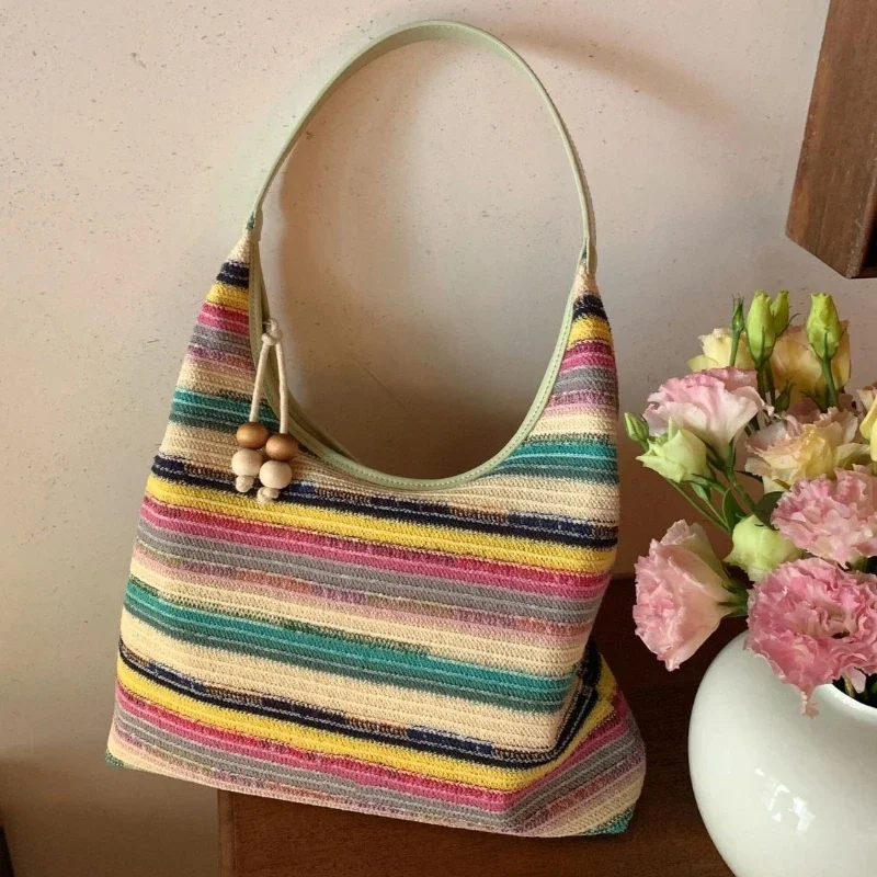 Женская сумка South Wind Rainbow Hytot новая приморская плетеная сумка-тоут большая