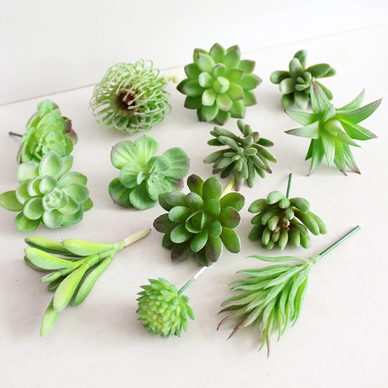 

1 Piece Artificial Plant PVC Planting PV Velvet Material Succulent Plant Cactus Echeveria Flower Home Office Decor Gift Craft