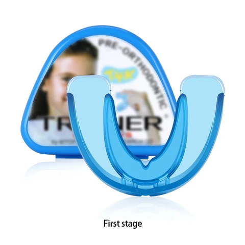 JOY DENTAL детский ортодонтический тренажер для зубов синего/красного цвета из силикона