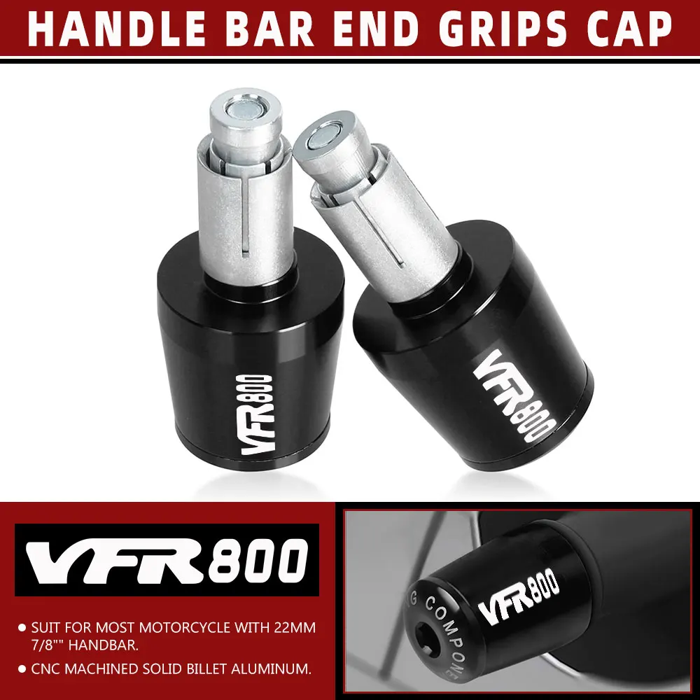 

For Honda VFR800 VFR 800 VTEC 2014-2021 2015 2016 2017 2018 Motorcycle 7/8''22mm Handle Bar Ends Slider Handlebar Grips End Caps