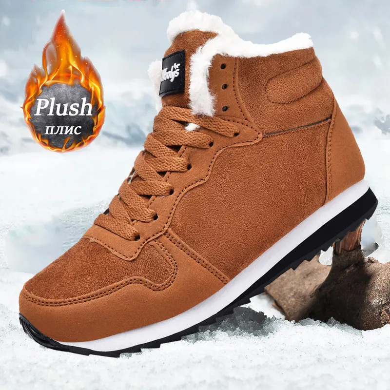 Купи Women Boots Comfortable Winter Shoes Women Boots Warm Winter Sneakers Snow Boots Waterproof Winter Unisex Ankle Boots Men Shoes за 971 рублей в магазине AliExpress