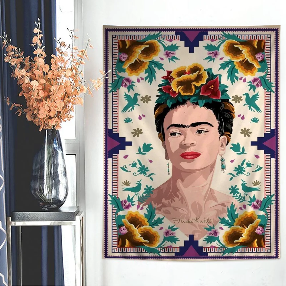 F-Frida K-Kahlo красочный гобелен настенное украшение дома хиппи богемное гадание