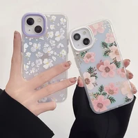 ins small fresh broken flowers phone case cover for iphone 7 8 plus 11 12 13 pro x xr xs max shockproof case for iphone 13 cases