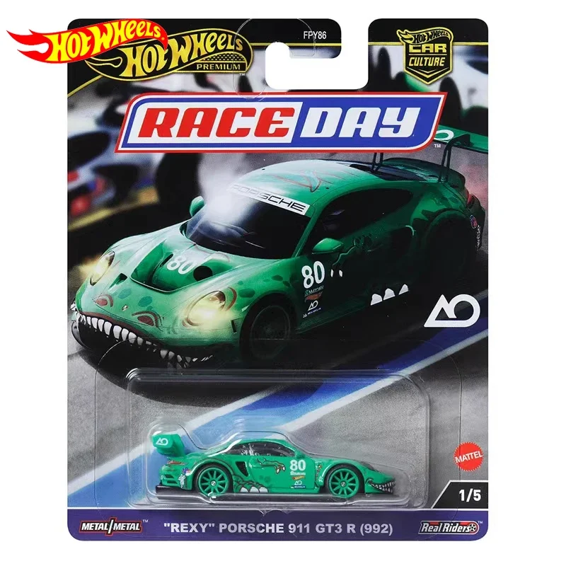 Оригинальные автомобили Hot Wheels премиум-класса гоночный день Rexy Porsche 911 GT3 R игрушки