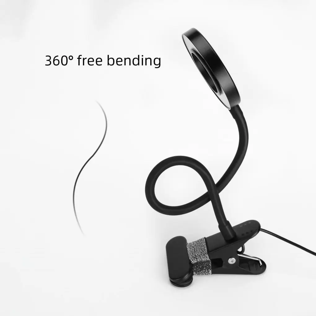 

Clip Light LED 360° Flexible 3 Colors Adjustable Bright Study Lamp Folding Aluminum Gooseneck Compact Lighting Home