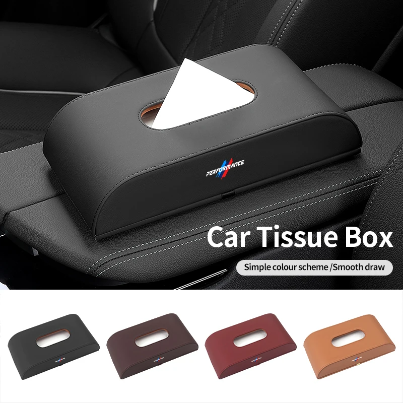 

Car Tissue Box For BMW F10 F30 G30 G20 X3X4X5X6 E90 E46 E87 Universal Napkin Holder Auto Interior Storage Decoration Accessories