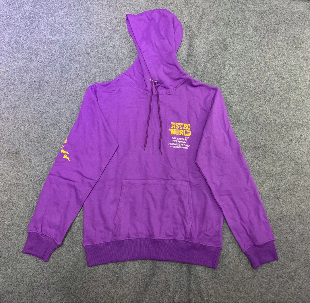 

TRAVIS SCOTT Astroworld L.A Exclusive Women Men Purple Hoodies Sweatshirts Hiphop Streetwear Oversized Hoody Hoodie Pullover