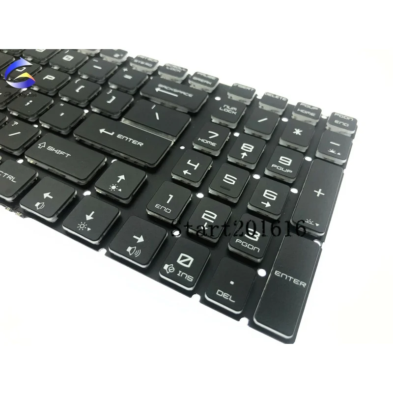 Фото Новая клавиатура для MSI GP63 GP73 GF62 GF62VR GF72VR с полноцветной подсветкой, американская раскладка №4