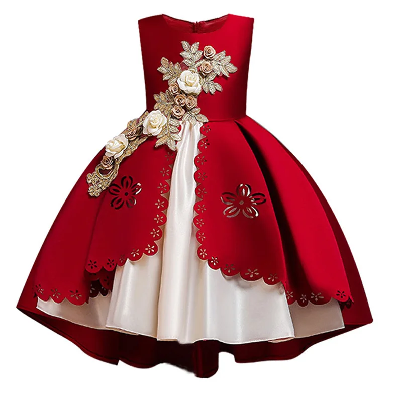 

High quality Flower Girls Wedding Dress For Girls Party Dress Children Costume Kids Dresses For Girls Princess Dress 3 6 10 Year