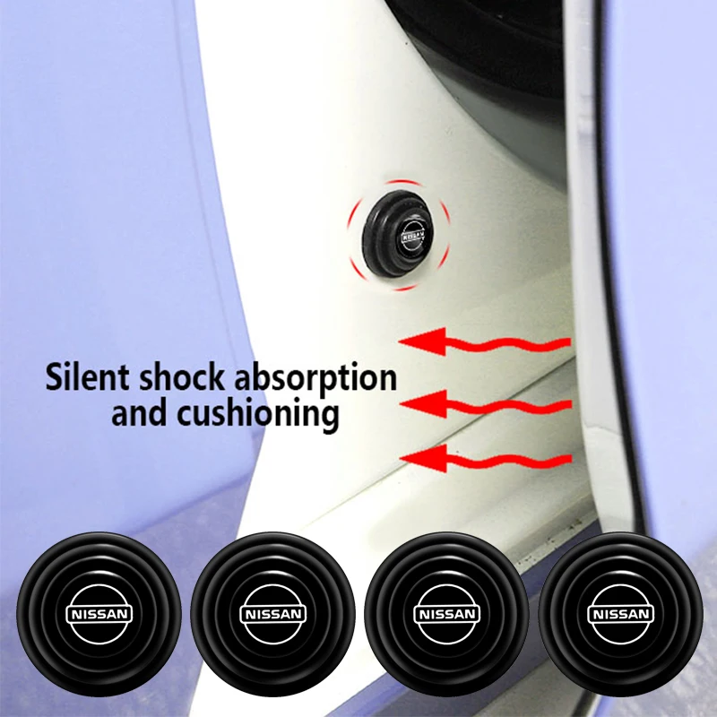 

Car Door Shock Absorber Gasket Protector Stickers for Nissan Qashqai X J10 J11 Trail Tiida Teana Skyline Juke X-trail t32 Almera