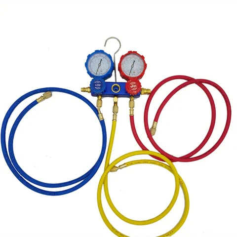 Наборы манометров с двойным циферблатом подходят для холодильных систем HVAC для точного измерения давления.