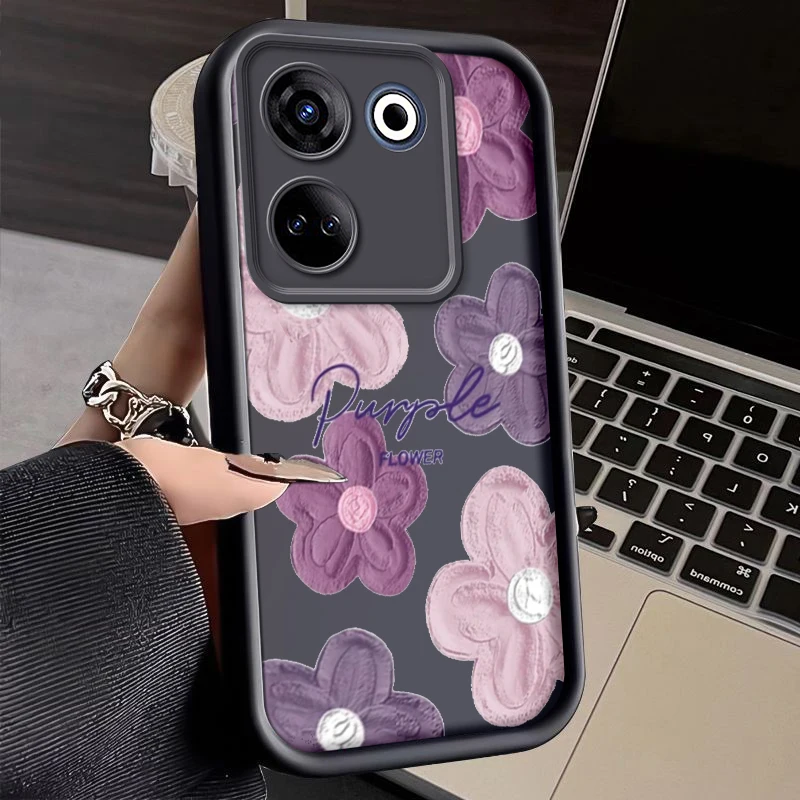 Чехол для телефона Funda Infinix Tecno Camon 20 / N20 Pro Florwer женский противоударный Модный чехол