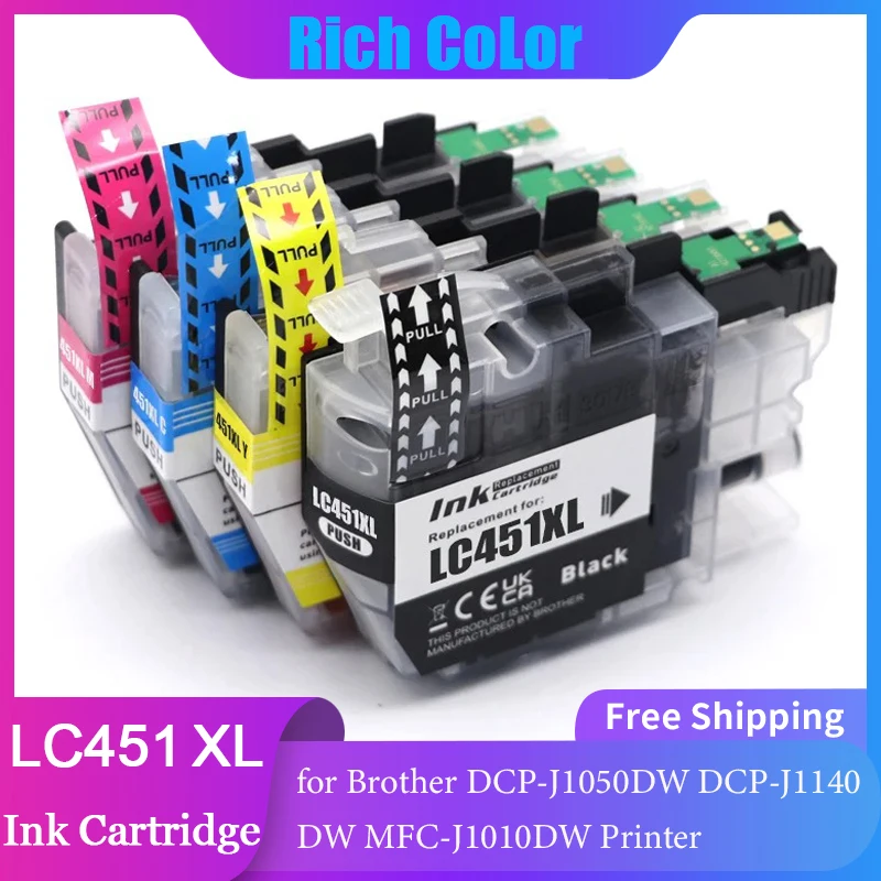 Картридж LC451XL высокой емкости совместимый с Brother LC451 451XL чернильный картридж