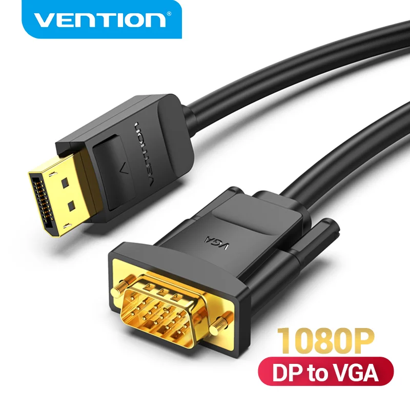 Vention-Cable Displayport a VGA, convertidor de 1080P DP a VGA macho a...