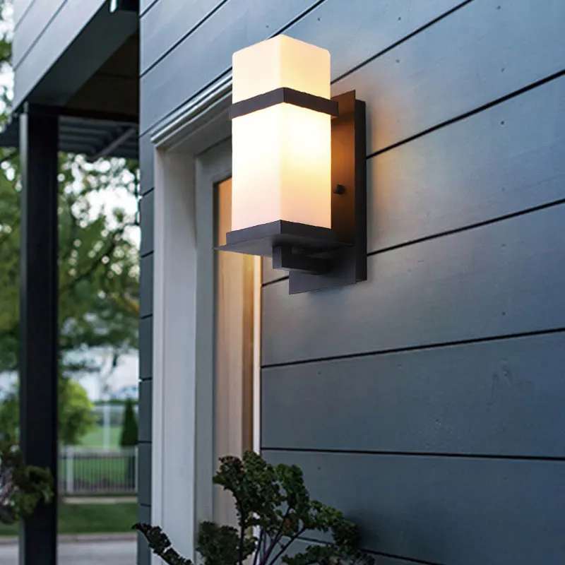

LED Outdoor Waterproof Aluminum Wall Light Exterior Wall Light Nordic Minimalist Exterior Wall Light E27 Outside Light
