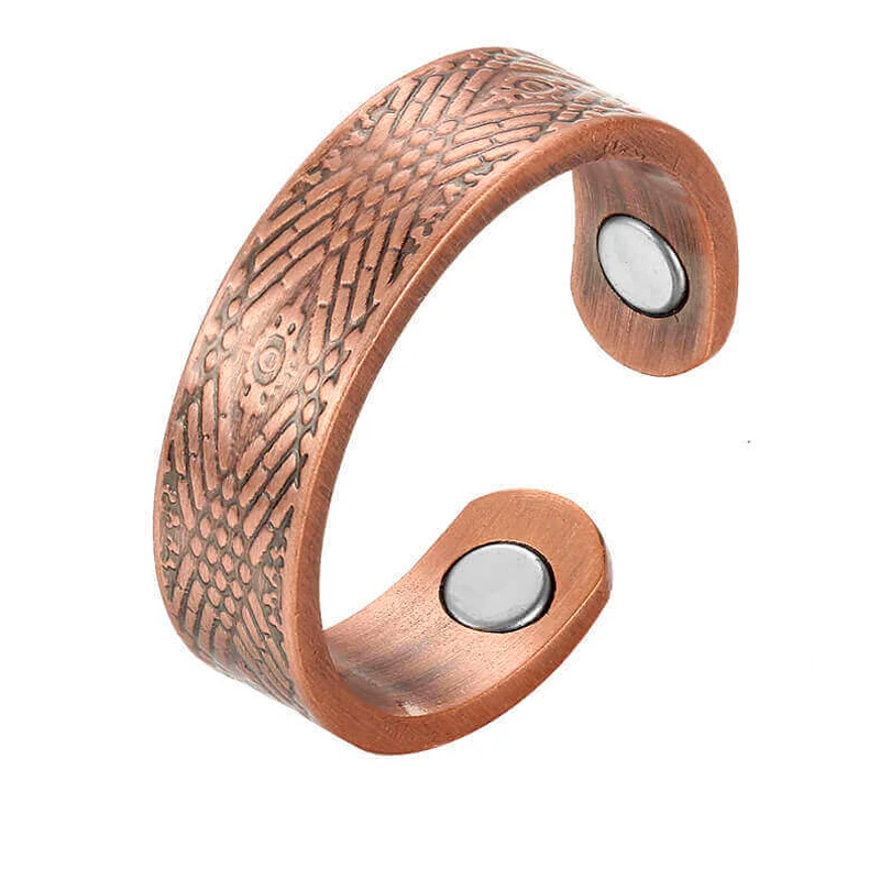 

Lymph Drainage Copper Magnetic Rings Men Women Therapy Arthritis Pain Relief Adjustable Ring Fingers Thumb 3500 Gauss Magnets