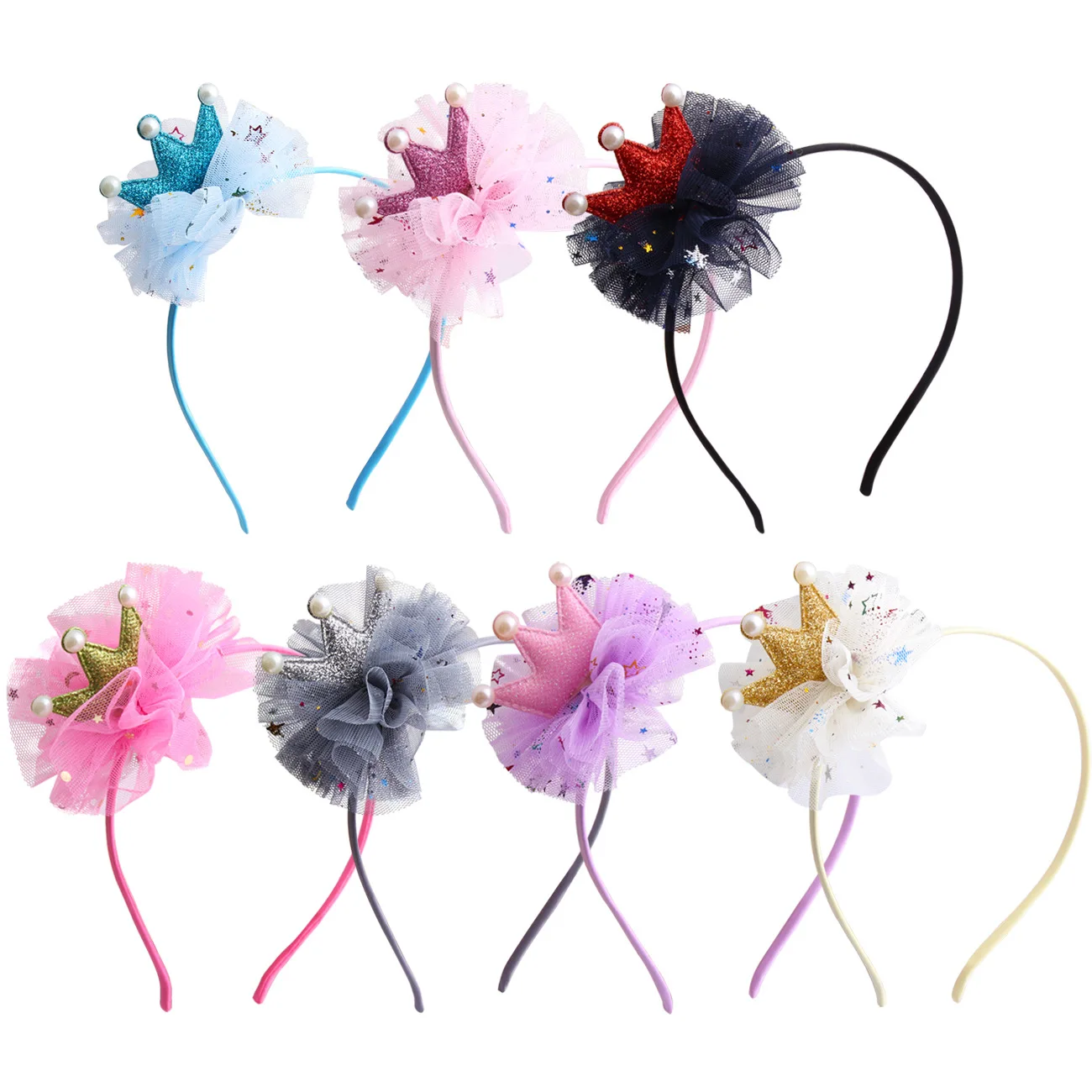 

1pc Kids Crown Flower headband Headbands Hair Girls baby Bowknot Hairband baby girl accessories set photography