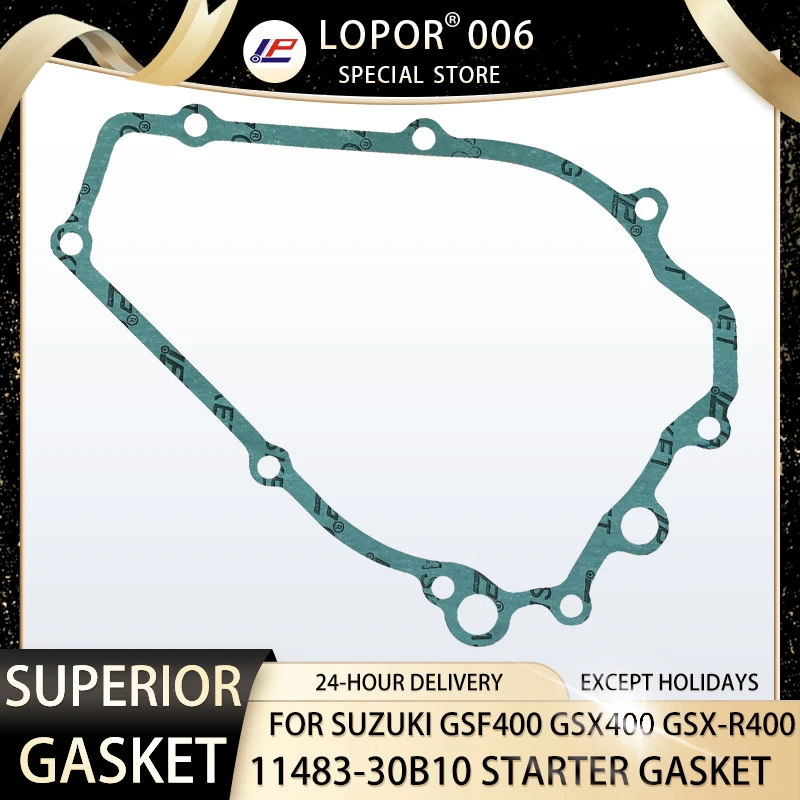 

LOPOR Motorcycle Engine Crankcase STARTER Cover Gasket Seal For SUZUKI GSF400 GSX400 GSX-R400 11483-30B10 GSF GSX-R GSX 400