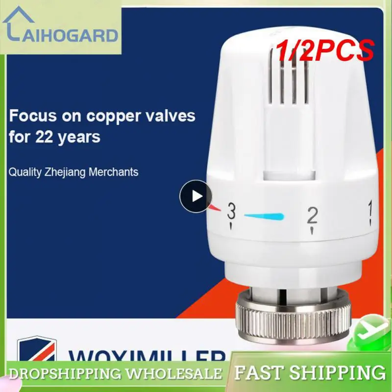 

1/2 шт. пневматические клапаны регулировки температуры Легкая установка энергосберегающий термостатический клапан радиатора надежный удобный