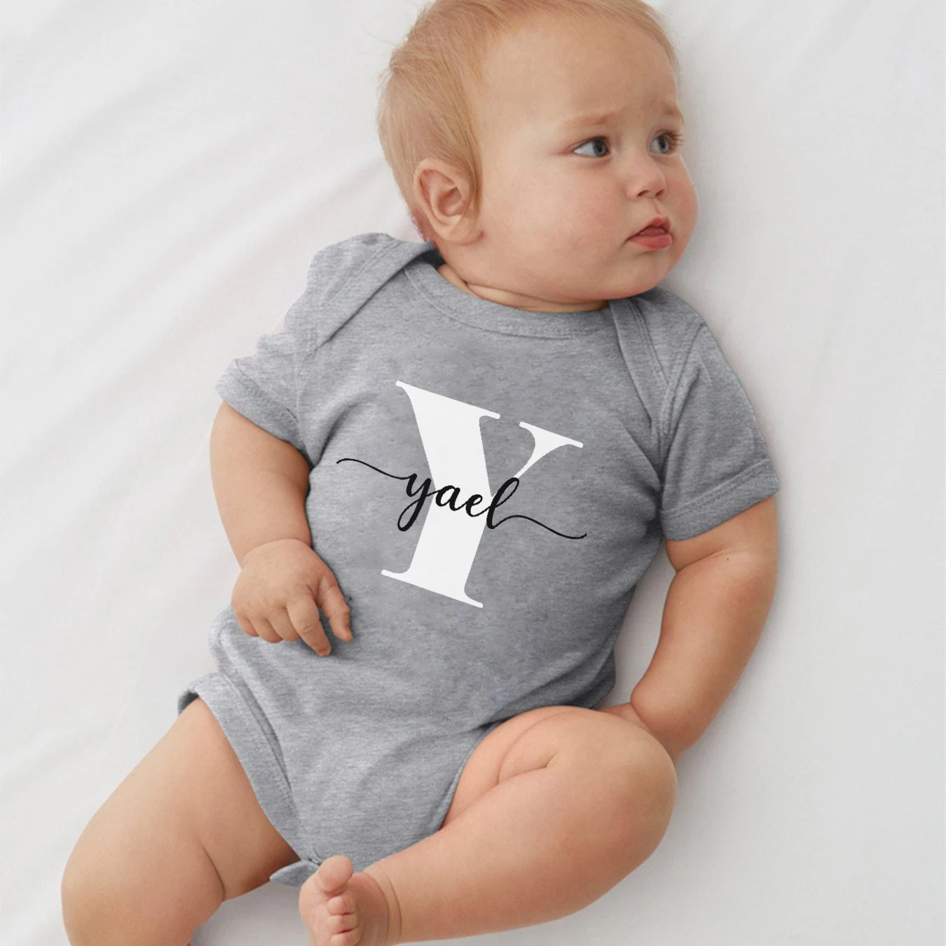 Personalized Baby Nam Bodysuit Custom Newborn Name Clothing Pregnancy Reveal Gift Personalised Toddler Jumpsuit Sleep Suit