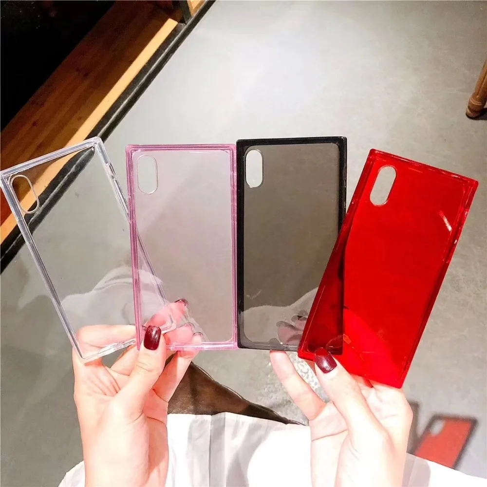 

Square Transparent Clear Shockproof Phone Cases For iPhone 11 12 13 Pro Max X XR XS Max 7 8 Plus SE 2 Soft TPU For iPhone 13 Pro