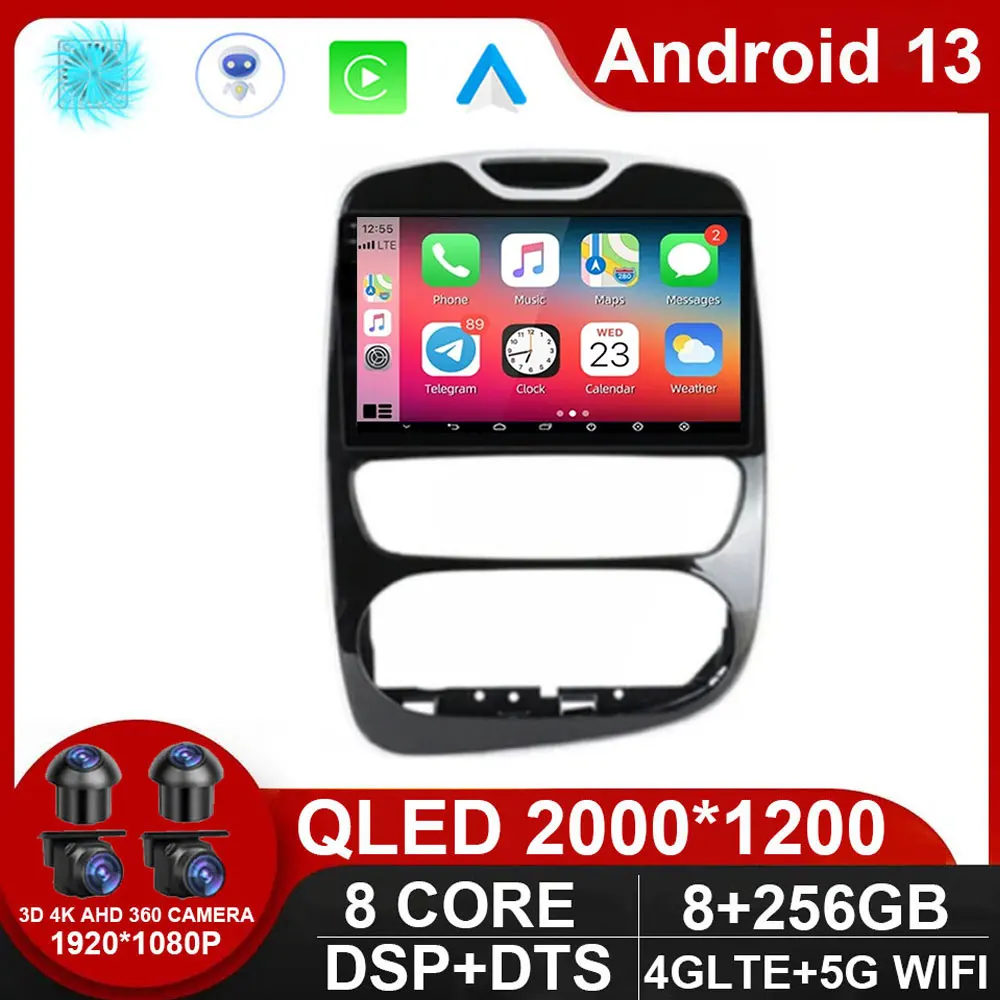 Автомагнитола для Renault Clio 3 4 10 1-2015 2012-2016 2018 дюйма Android 13