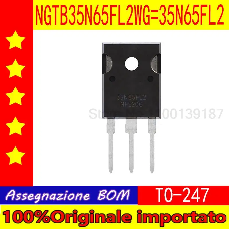 10pcs/lot  NGTB35N65FL2WG 35N65FL2 TO-247 power transistor