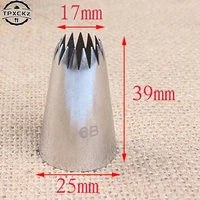6b piping nozzle cake decorating icing tips stainless steel tube nozzle baking pastry tools bakeware