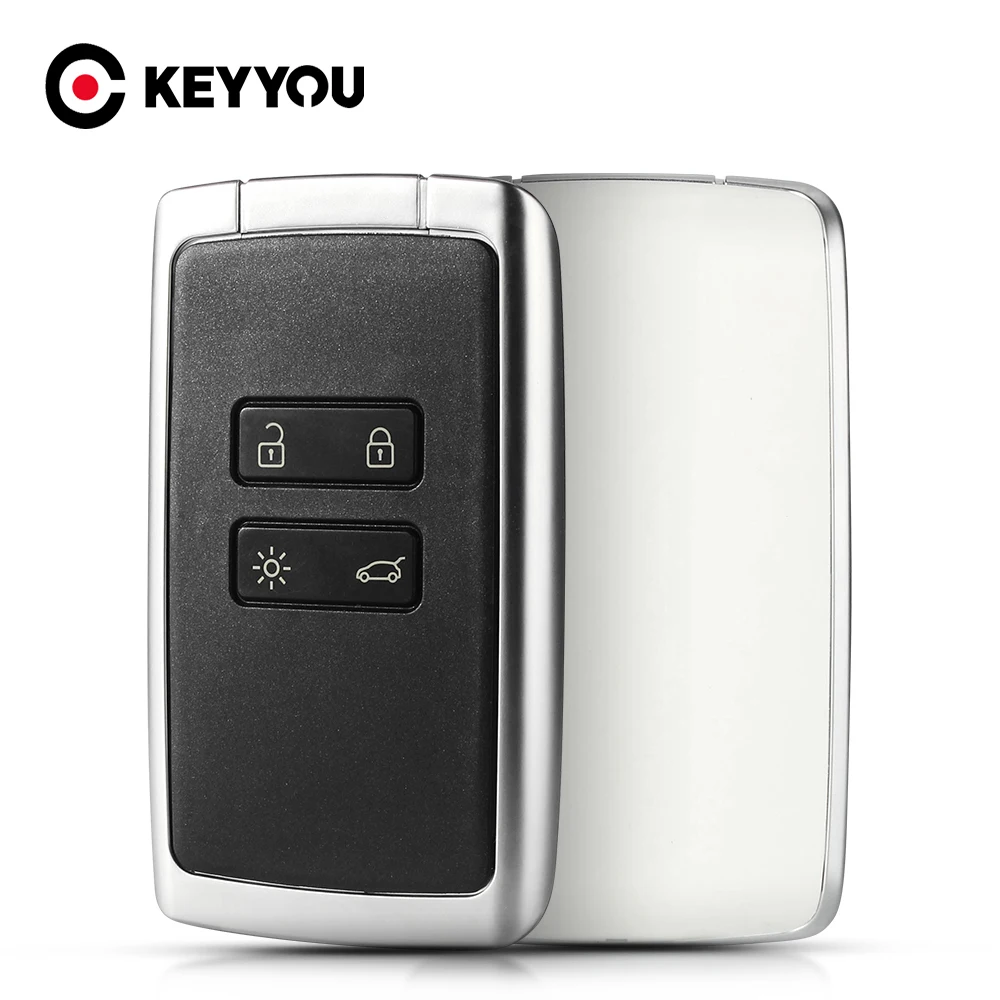 

KEYYOU 4 Buttons Smart Remote Car Key Shell for Renault Megane 4 Talisman Kadjar Espace 5 Keyless Go Entry key Case