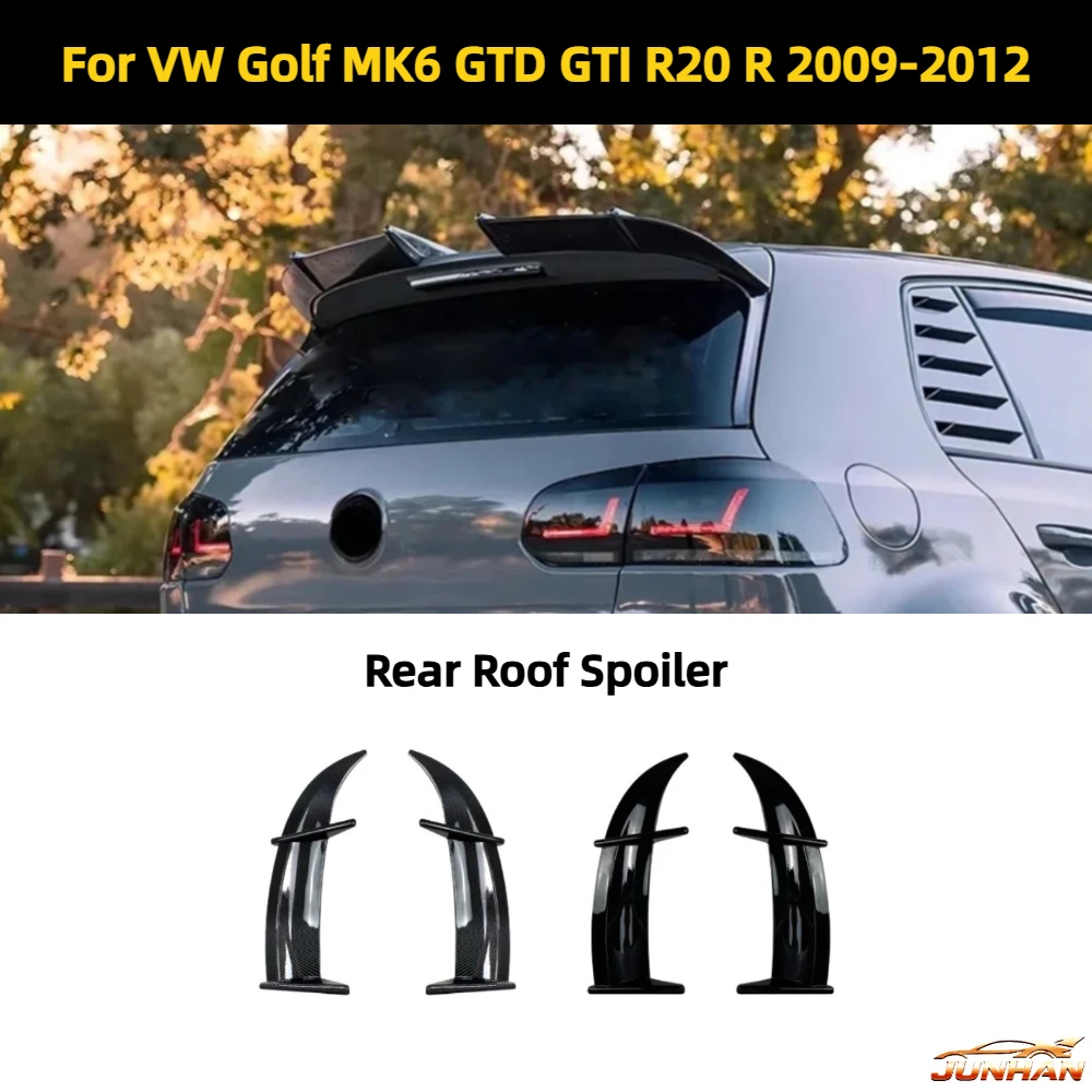 Фото Спойлер на заднюю крышу автомобиля в стиле AK для VW Golf MK6 GTD GTI R20 R 2009-2012, глянцевый черный, комплект для тюнинга кузова №1
