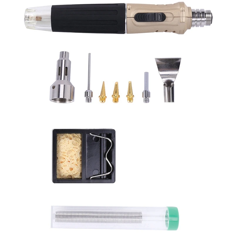

New 2X HS-1115K Professional Butane Gas Soldering Iron Kit Welding Kit Torch