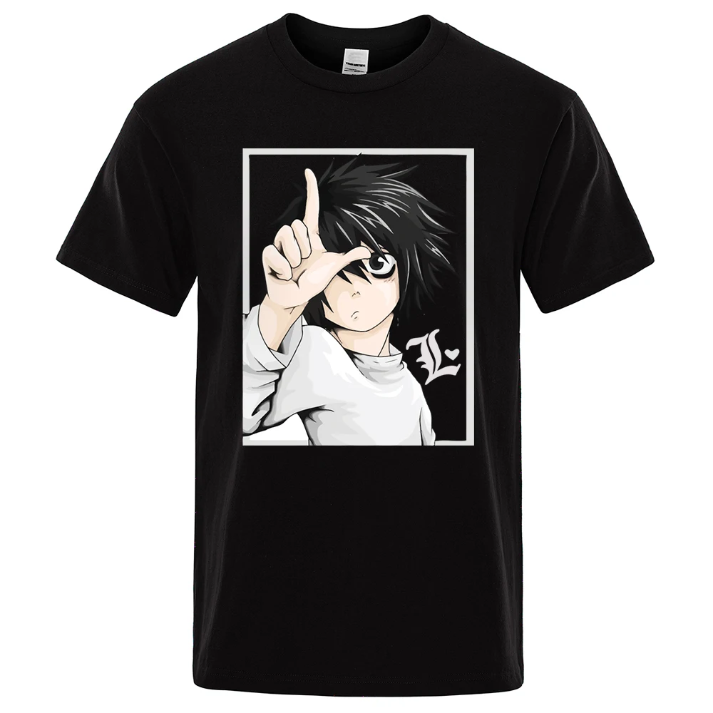 

Death Note T Shirt Man Short Sleeve 2021 Summer Brand Quality Men T-shirt Japanese Anime Tshirt Mens Tops Harajuku Streetwear