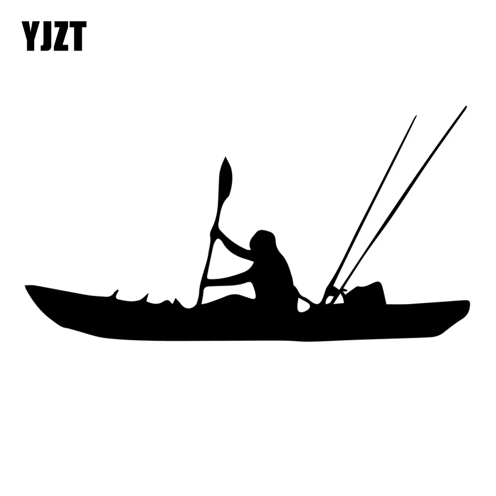 Fisherman Decal Vinyl Car Stickers Black/silver