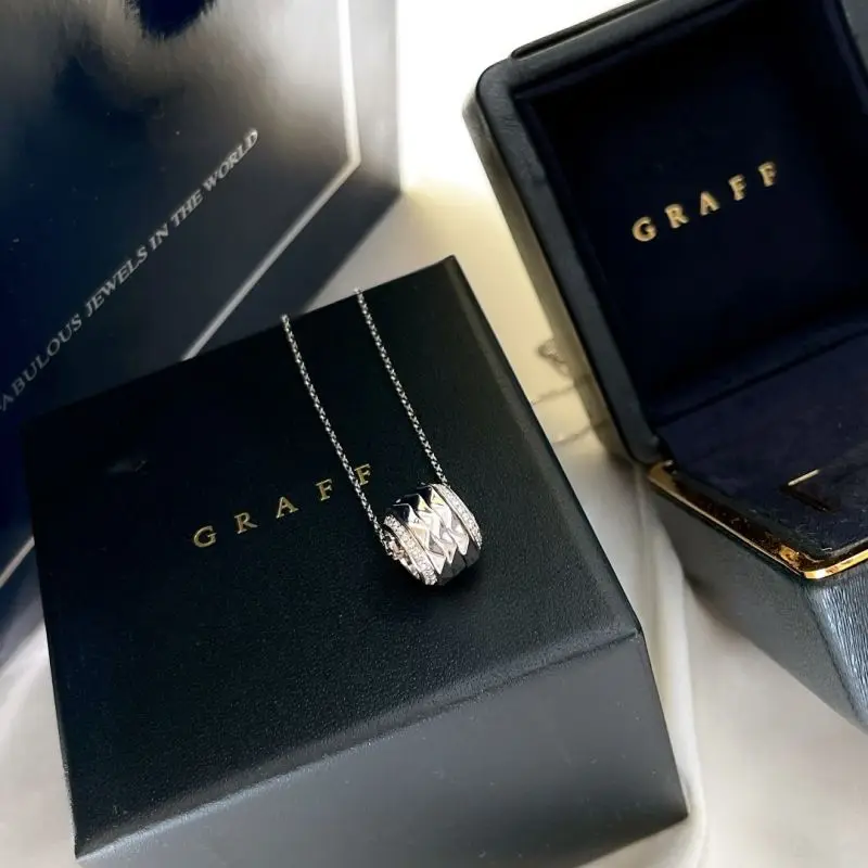 

Graff LONDON Luxury Brand Jewelry High Quality 925 Sliver Three Ring Spinning Necklace For Women Charming Gift Higher Quality