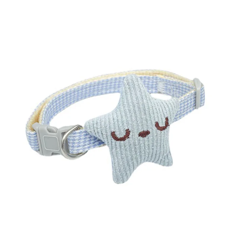 

2023 New 1PCS New Cat Collar Cute Solid Color Star Decorative Neck Sleeve Small and Medium Dog Collar Home Pet Supplies JJ166