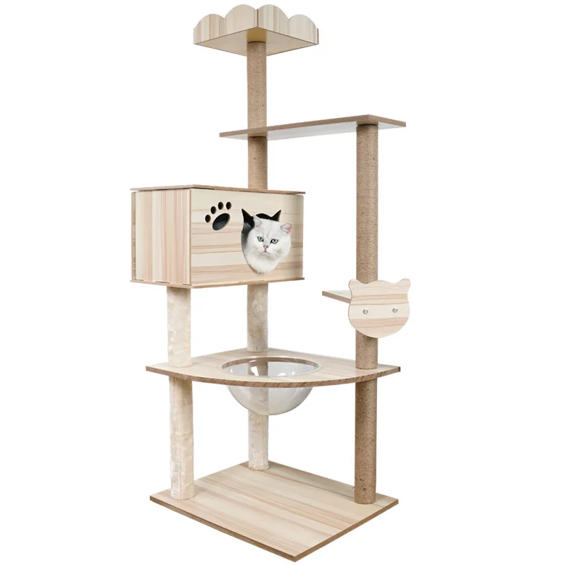 

FACTORY Cat Tree Tower Pets China Big Luxury Wooden Wood Pet Supplies Products