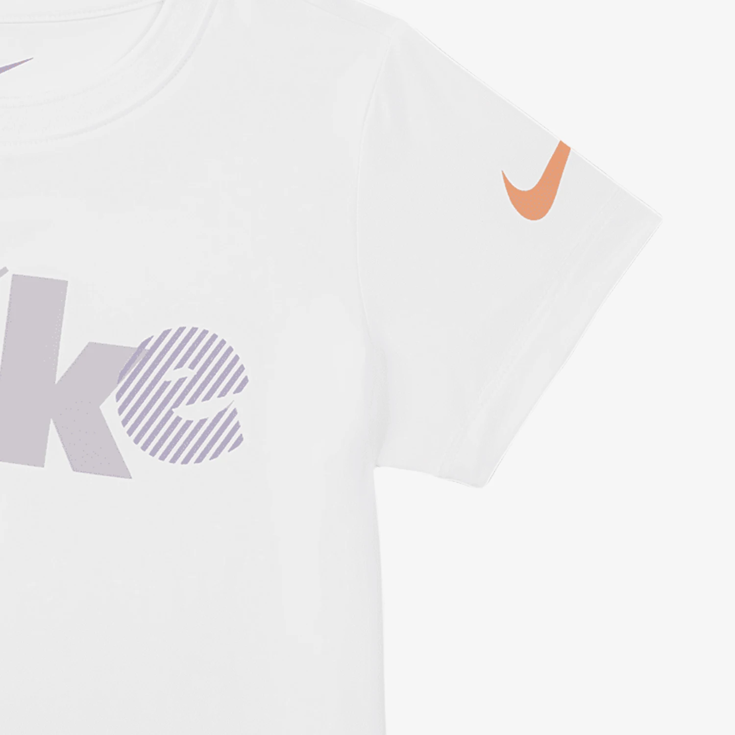 Фото Оригинальная детская футболка Nike Swoosh с круглым вырезом, простая, вязаная, дышащая, повседневная, модель II3525-100. №4