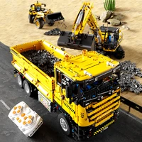 city engineering cars truck excavator bulldozer moc building blocks construction remote control bricks rc toys gifts boys kids