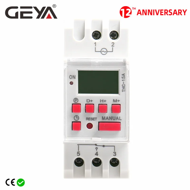 Бесплатная доставка GEYA THC-15A Din Rail цифровой таймер программируемые на неделю