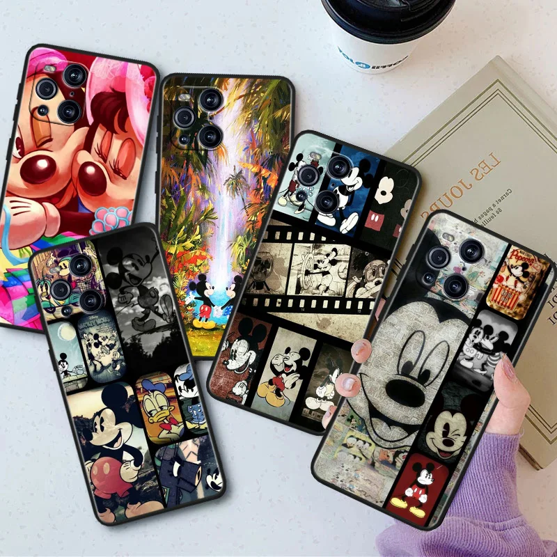 

Mickey mouse cool Phone Case For OPPO Find X5 X3 X2 K10 F21S F21 F9 F7 F5 Neo Pro Lite Black Silicone Soft Cover