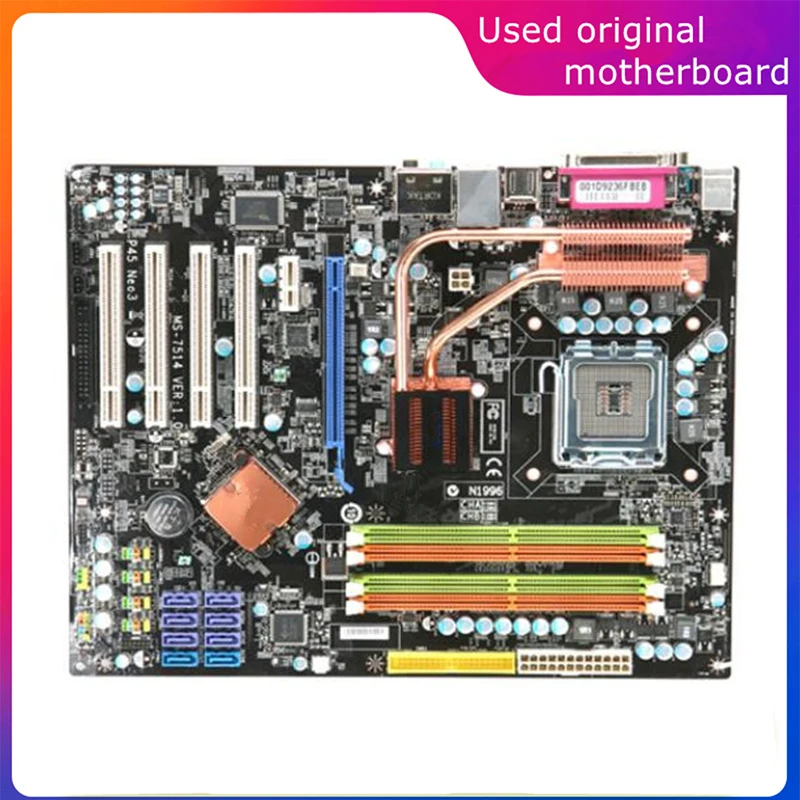 

Used LGA 775 For Intel P45 P45 NEO3-FR Computer USB2.0 SATA2 Motherboard DDR2 16G Desktop Mainboard