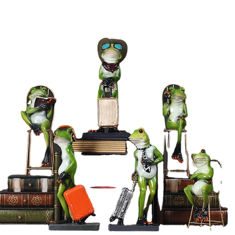 

Frog resin ornaments decoration travel gardening gentleman animal personality ornaments Office desktop decoration gifts
