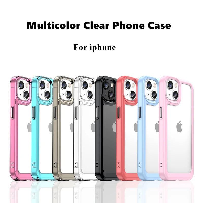 

Clear Case For iphone 13 Case For iphone 13 Cover Coque Funda Translucent Soft Frame Shockproof Phone Bumper For iphone 13