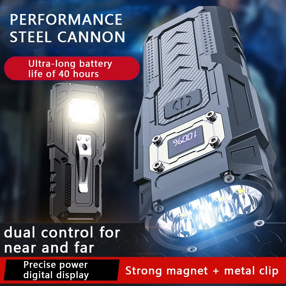 Светодиодный магнитный фонарик с зарядкой от USB