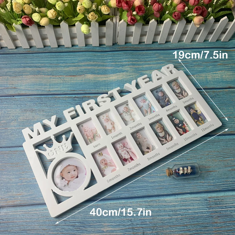 

Baby's First Year Frame Baby Keepsake Frame Memory Home Decoration for Boys and Girls DC156