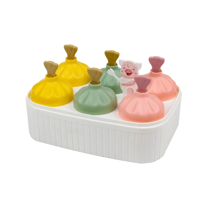 

4/6/8 Cells Plastic Ice Cream Moulds Ice Moulds Handmade Popsicles Moulds Freezer Ice Cube Makers Reusable for Ice Cream