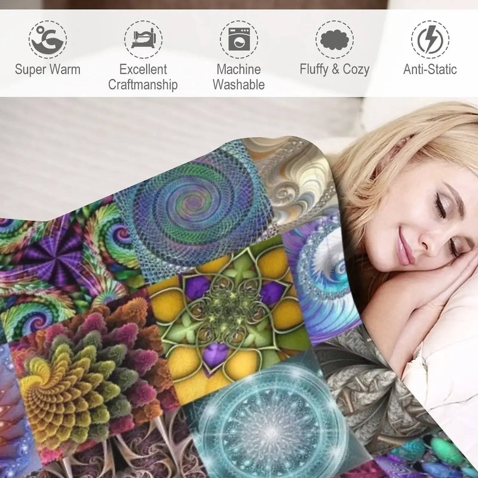 Фрактал бросать одеяло роскошные фотообои и одеяла