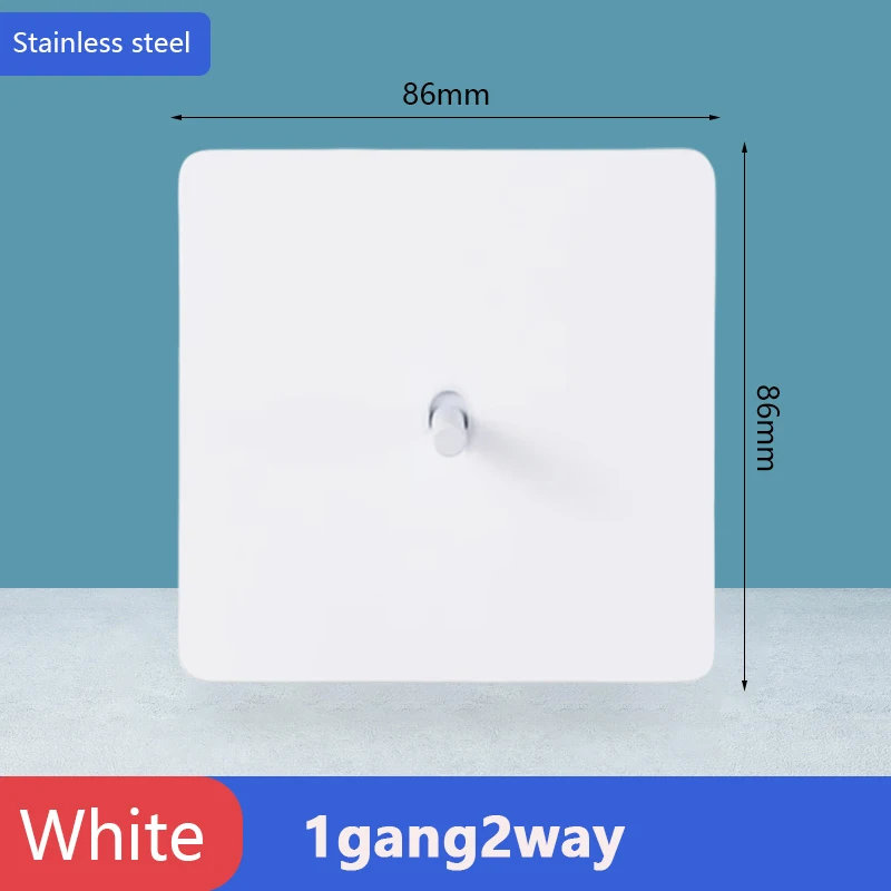 Тумблер Белый панельный ретро-переключатель из нержавеющей стали AC110-250V 1 2 3 4 Gang 2 Way16A Универсальный настенный выключатель света